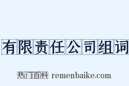有限责任公司组词是什么意思的图片